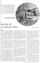 Better Homes & Gardens February 1931 Magazine Article: Meals for the Convalescent Child
