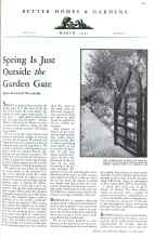 Better Homes & Gardens March 1931 Magazine Article: Spring Is Just Outside the Garden Gate