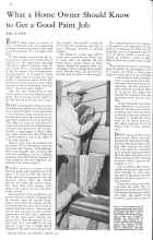 Better Homes & Gardens March 1931 Magazine Article: What a Home Owner Should Know to Get a Good Paint Job