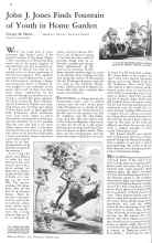 Better Homes & Gardens March 1931 Magazine Article: John J. Jones Finds Fountain of Youth in Home Garden