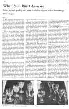 Better Homes & Gardens March 1931 Magazine Article: When You Buy Glassware