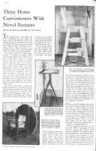 Better Homes & Gardens April 1931 Magazine Article: Three Home Conveniences With Novel Features
