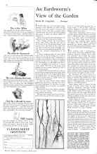 Better Homes & Gardens April 1931 Magazine Article: An Earthworm's View of the Garden