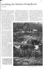 Better Homes & Gardens May 1931 Magazine Article: Furnishing the Outdoor Living-Room