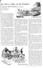 Better Homes & Gardens May 1931 Magazine Article: We Give a Play in the Garden