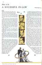 Better Homes & Gardens June 1931 Magazine Article: How to be A SUCCESSFUL IN-LAW