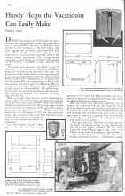 Better Homes & Gardens June 1931 Magazine Article: Handy Helps the Vacationist Can Easily Make