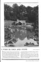 Better Homes & Gardens July 1931 Magazine Article: A POEM IN LOGS AND STONE
