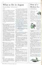 Better Homes & Gardens August 1931 Magazine Article: What to Do in August