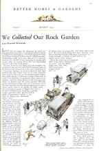 Better Homes & Gardens August 1931 Magazine Article: We Collected Our Rock Garden
