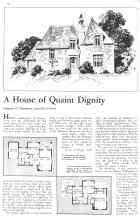 Better Homes & Gardens August 1931 Magazine Article: A House of Quaint Dignity