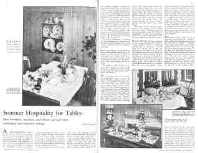Better Homes & Gardens August 1931 Magazine Article: Summer Hospitality for Tables