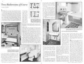 Better Homes & Gardens August 1931 Magazine Article: Two Bathrooms of Course