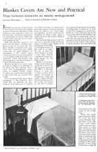 Better Homes & Gardens September 1931 Magazine Article: Blanket Covers Are New and Practical