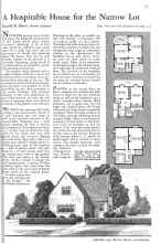 Better Homes & Gardens September 1931 Magazine Article: A Hospitable House for the Narrow Lot