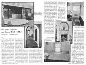 Better Homes & Gardens September 1931 Magazine Article: For Home Cleanliness and Beauty USE TILE