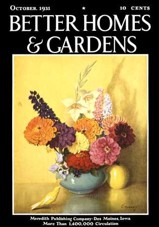 Better Homes & Gardens October 1931 Magazine Cover
