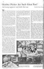 Better Homes & Gardens October 1931 Magazine Article: October Picnics Are Such Great Fun!