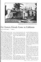 Better Homes & Gardens October 1931 Magazine Article: Our Eastern Friends Come to California