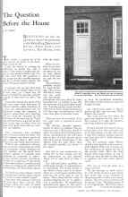 Better Homes & Gardens October 1931 Magazine Article: The Question Before the House