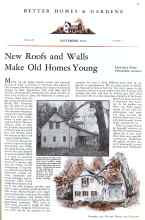 Better Homes & Gardens November 1931 Magazine Article: New Roofs and Walls Make Old Homes Young