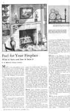Better Homes & Gardens November 1931 Magazine Article: Fuel for Your Fireplace