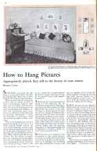 Better Homes & Gardens November 1931 Magazine Article: How to Hang Pictures