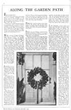 Better Homes & Gardens December 1931 Magazine Article: ALONG THE GARDEN PATH
