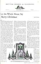 Better Homes & Gardens December 1931 Magazine Article: Let the Whole House Say Merry Christmas