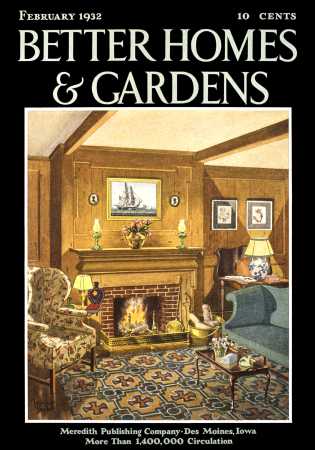 Better Homes & Gardens February 1932 Magazine Cover