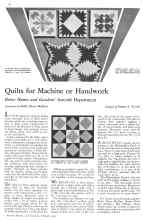Better Homes & Gardens February 1932 Magazine Article: Quilts for Machine or Handwork