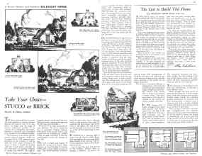 Better Homes & Gardens February 1932 Magazine Article: Take Your Choice--STUCCO or BRICK