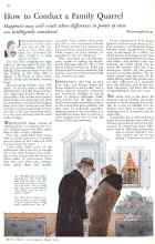Better Homes & Gardens March 1932 Magazine Article: How to Conduct a Family Quarrel