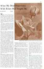 Better Homes & Gardens March 1932 Magazine Article: What My Brief Experience With Roses Has Taught Me