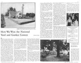 Better Homes & Gardens March 1932 Magazine Article: How We Won the National Yard and Garden Contest