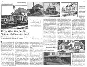 Better Homes & Gardens March 1932 Magazine Article: Here's What You Can Do With an Old-fashioned Porch