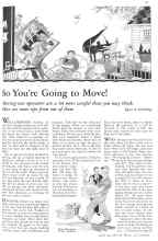 Better Homes & Gardens April 1932 Magazine Article: So You're Going to Move!