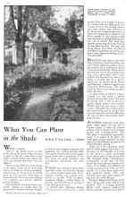 Better Homes & Gardens April 1932 Magazine Article: What You Can Plant in the Shade