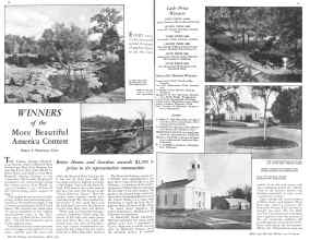 Better Homes & Gardens April 1932 Magazine Article: WINNERS of the More Beautiful America Contest