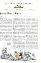 Better Homes & Gardens May 1932 Magazine Article: Father Plans a Picnic