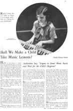 Better Homes & Gardens May 1932 Magazine Article: Shall We Make a Child Take Music Lessons?