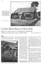 Better Homes & Gardens May 1932 Magazine Article: A Little Brick Home in New York