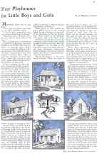 Better Homes & Gardens May 1932 Magazine Article: Four Playhouses for Little Boys and Girls
