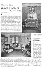Better Homes & Gardens June 1932 Magazine Article: When You Select Window Shades for Your Home