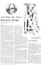 Better Homes & Gardens June 1932 Magazine Article: And When You Need a Boundary Hedge