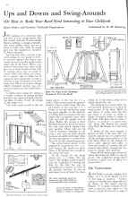 Better Homes & Gardens June 1932 Magazine Article: Ups and Downs and Swing-Arounds
