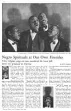 Better Homes & Gardens July 1932 Magazine Article: Negro Spirituals at Our Own Firesides
