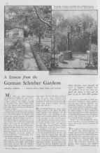 Better Homes & Gardens September 1932 Magazine Article: A Lesson from the German Schreber Gardens