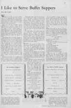 Better Homes & Gardens September 1932 Magazine Article: I Like to Serve Buffet Suppers
