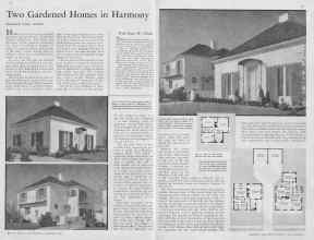Better Homes & Gardens September 1932 Magazine Article: Two Gardened Homes in Harmony